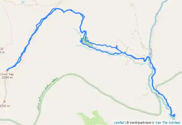 ترک جی پی اس قله پهنه حصار از مسیر سنگان