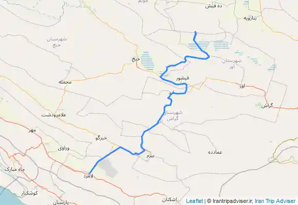 ترک جی پی اس لامرد آبشار بیدشهر اوز