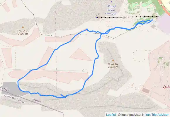 ترک جی پی اس صعود به ارتفاعات جنوب غربی هفت چشمه کوه صفه