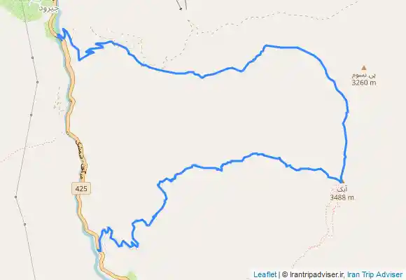 ترک جی پی اس آبک. صعود از جنوب غربی و فرود از شمال غربی