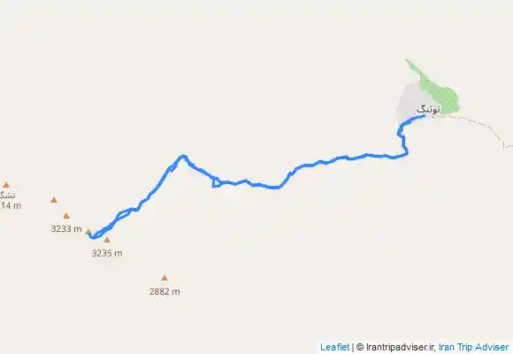 ترک جی پی اس قله تشگر مسیر شمالی - روستای توتنگ