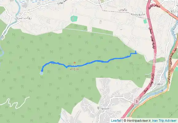 ترک جی پی اس جنگل نوردی به سمت چشمه چالنی . تجک
