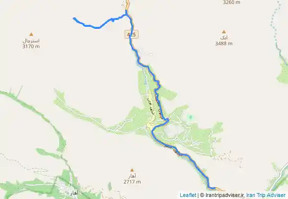 ترک جی پی اس مسیر رفت آبشار هملون