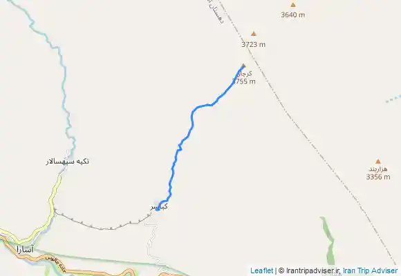 ترک جی پی اس قله کرچان