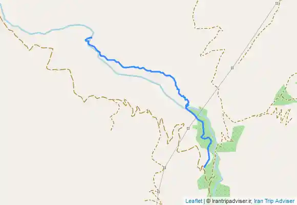 ترک جی پی اس مسیر برگشت از آبشار سکوت یزدان به شروع پیاده روی