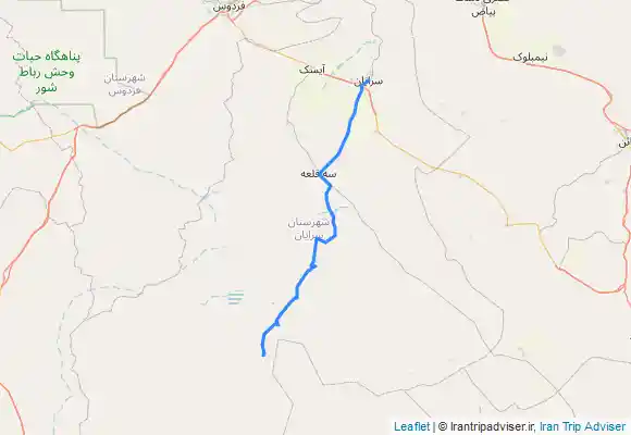 ترک جی پی اس Chāh-e Khesht - Sarāyān