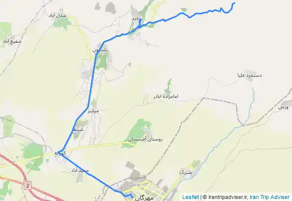 ترک جی پی اس آبشار ورچور تا مهرگان