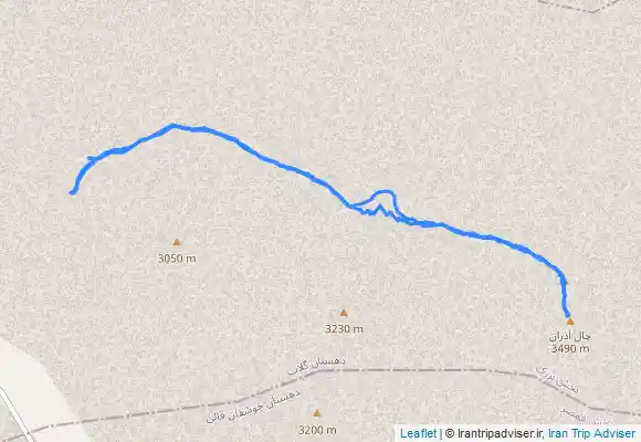 ترک جی پی اس قله چال آذران، روستای آذران کاشان