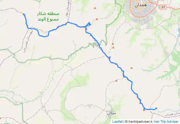 ترک جی پی اس Kolah Ghazi to Karkasein / Alnand Mountains ( کلاه قاضی، یخچال تا کرکسین/ کوهستان الوند)
