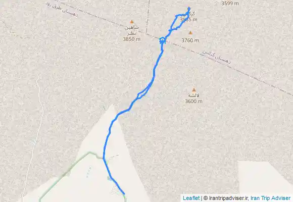 ترک جی پی اس قله کرکس نطنز از روستای کشه تفریحی رایان