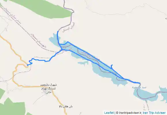 ترک جی پی اس Seymareh Dam lake گشت در سد سیمره