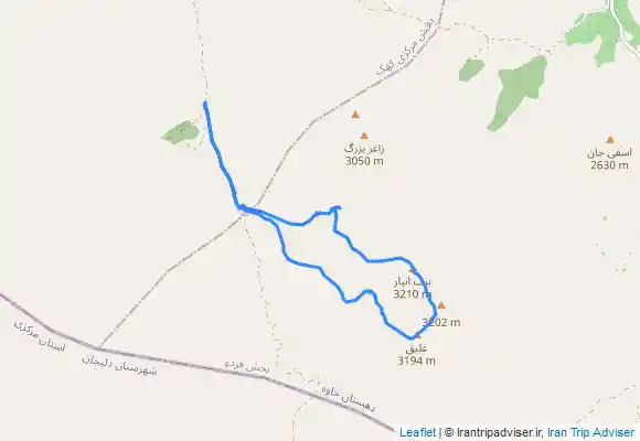 ترک جی پی اس Barfanbar Peak from Dorbagh Village - چکاد برف انبار از روستای درباغ