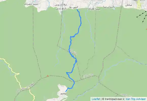 ترک جی پی اس جنگل نوردی از پیمبور کلاردشت
