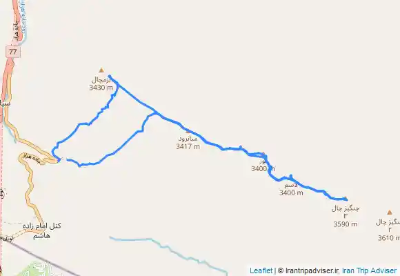 ترک جی پی اس بزمچال تا پروانه