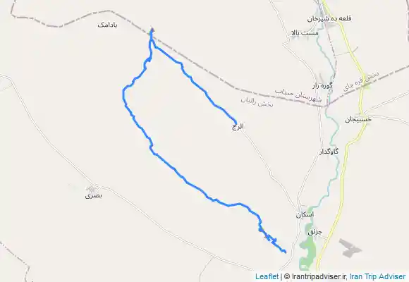 ترک جی پی اس خط راس لجور تا شاه کیخسرو