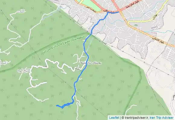 ترک جی پی اس آبشار ممشلم از چهارراه رمک (Mamshalam Waterfall)