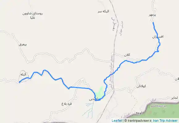 ترک جی پی اس پیمایش روستای پرمهر تا روستای داش دیبی
