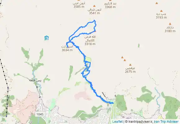 ترک جی پی اس قله کلکچال اصلی و فرعی  قله اسپیلت