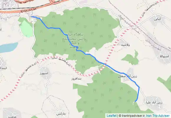 ترک جی پی اس جنگل‌های محافظت شده زرین‌آباد