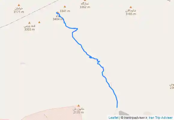 ترک جی پی اس قله پراو مسیر تابستانه(paraw peak)