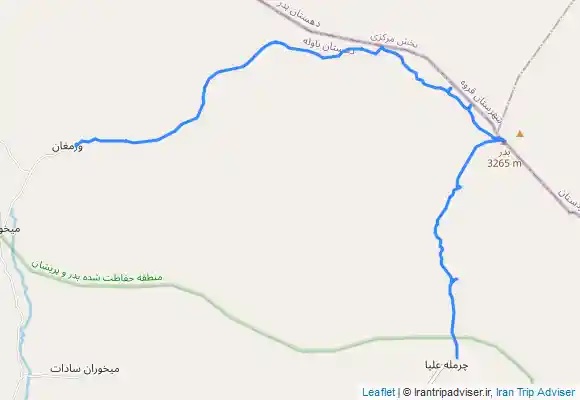 ترک جی پی اس صعود ب قله ی بدر (سنقر)