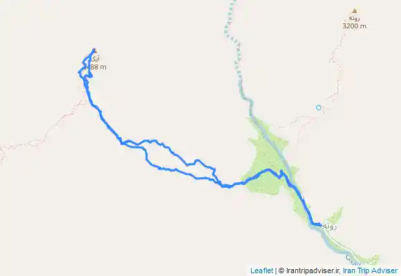 ترک جی پی اس صعود قله آبک از مبدا روستای روته