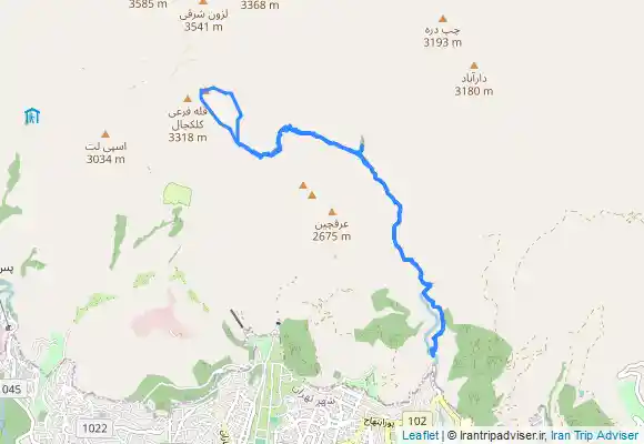 ترک جی پی اس داراباد باغچه خلیل اب زندگانی به قله کلکچال