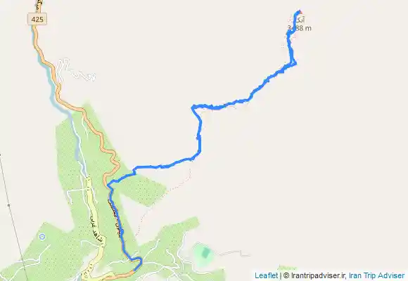 ترک جی پی اس قله آبك از ميگون