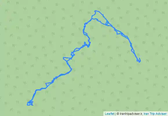 ترک جی پی اس پیمایش از مسیر کمپینگ جنگل زرین آباد تا کلبه ها و برکه