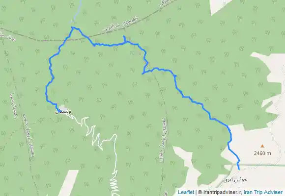 ترک جی پی اس جنگل ارسباران - روستای خوئین ایری به روستای ونستان