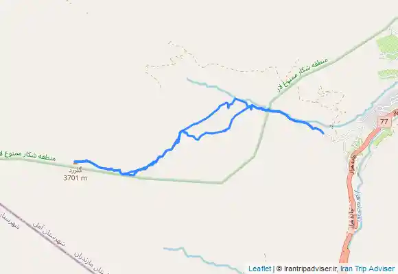 ترک جی پی اس Gole Zard Peak from Polour Village - چکاد گلزرد از روستای پلور