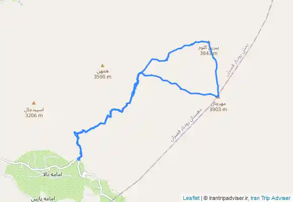 ترک جی پی اس صعود به پیرزن کلوم و مهرچال از روستای امامه