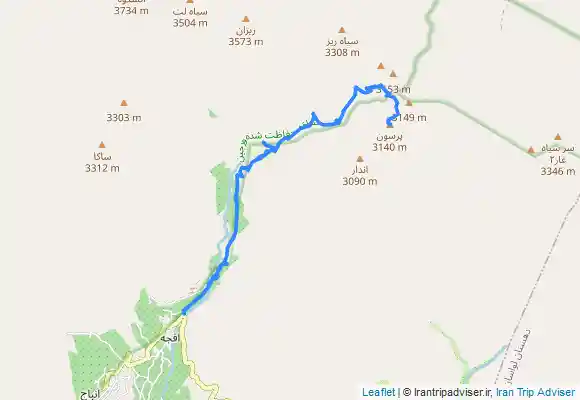 ترک جی پی اس روستا افجه لواسان به قله پرسون