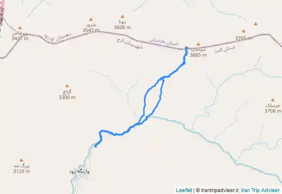 ترک جی پی اس قله سرخاب غربی از وارنگرود