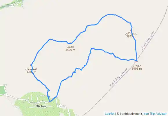 ترک جی پی اس مهرچال، پیرزن‌کلوم، همهن، اسپیدچال از روستای امامه و از داخل قلعه مازیار ۱۴ خرداد ۲۵۸۰