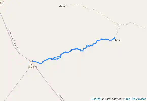 ترک جی پی اس Avrin Peak from Hesar Village (Khoy) - قله اورین از روستای حصار