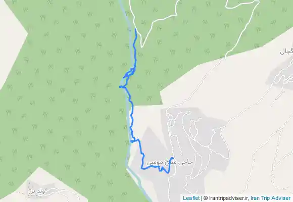 ترک جی پی اس پیمایش از روستا و آبشار شیخ موسی به آبشار یخار و کیجابور