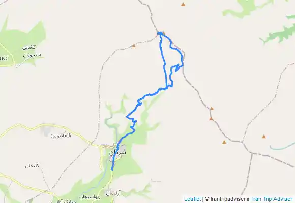 ترک جی پی اس قله کوبری و قله یخچال از سرکان