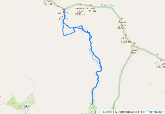 ترک جی پی اس قله جانستون از آبینک