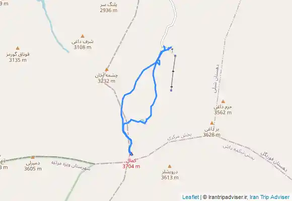 ترک جی پی اس Kamal peak , قله کمال