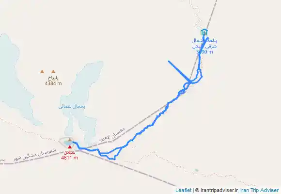 ترک جی پی اس قله سبلان تابستانه ( ارتفاع۴۸۱۱)