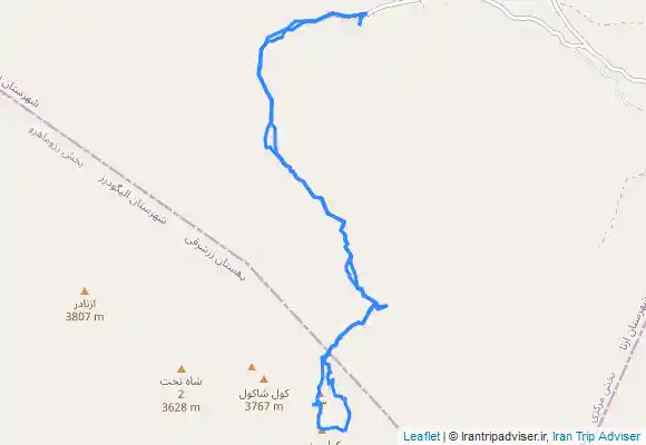 ترک جی پی اس قله کل جنو از مسیر هرم ها