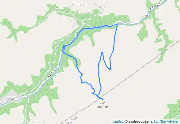 ترک جی پی اس قله کنگ ۲۰۷۴ متر