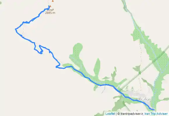 ترک جی پی اس قله قوچگر از روستای دیزباد