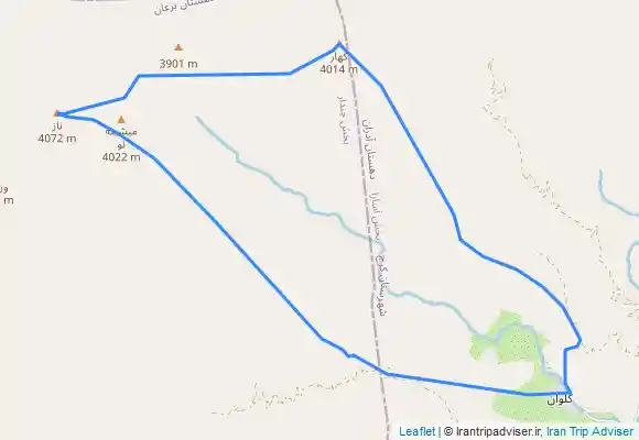 ترک جی پی اس قله کهار و قله ناز