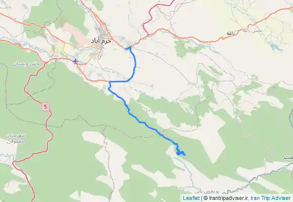 ترک جی پی اس خرم آباد به آبشار نوژیوان