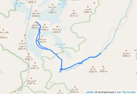 ترک جی پی اس قله علم كوه