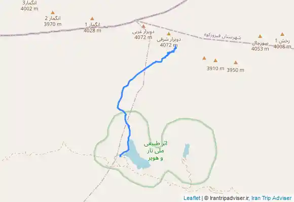 ترک جی پی اس قله دوبرار شرقی از مسیر دریاچه تار