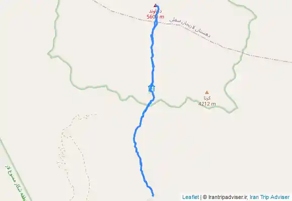 ترک جی پی اس Damavand, southern route دماوند، جبهه جنوبی