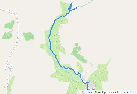 ترک جی پی اس پیمایش از روستای کند علیا تا آبشار کند علیا و آبشار کفترلو